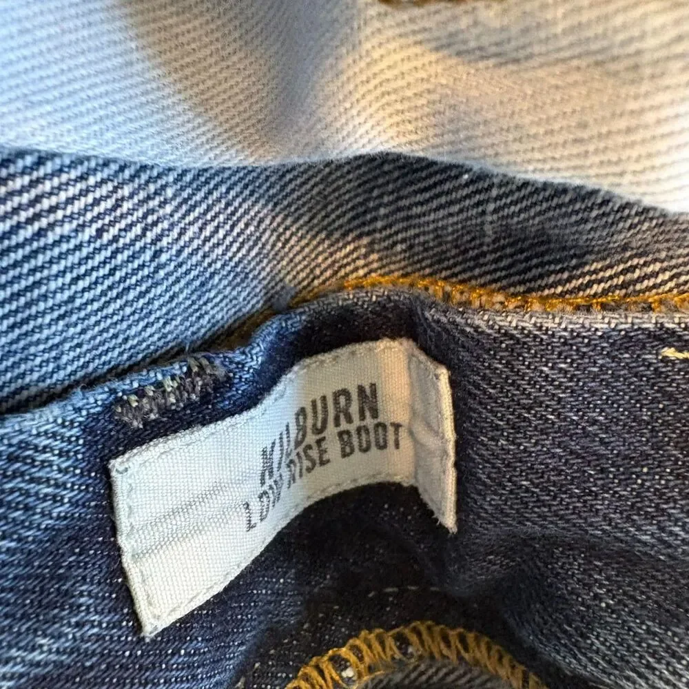 Vtg Abercrombie Kids Kilburn Low Rise Boot Cut Distressed Denim Jeans Sz 10 Reg
